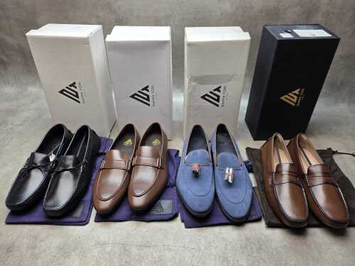 Four NEW pairs of Nappa Tori Australia leather men's shoes, size UK 10