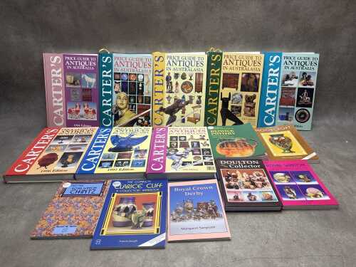 Antiques and Collectable reference books, including Moorcroft