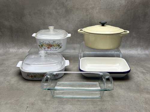 Chasseur, Corning ware, enamel trays and cookware