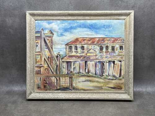 Betty Jungwirth, Cobb and Co. Coach House, Rosedale. Oil painting on board