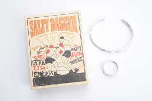 A Salty Dagger brand ring and cuff bangle in sterling silver