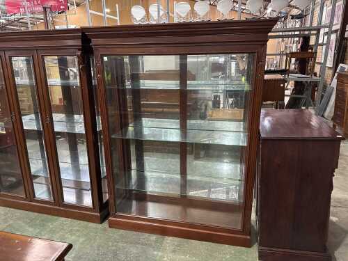 Mahogany trophy display cabinet