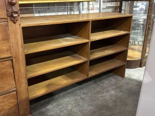 Mid-century low timber bookcase