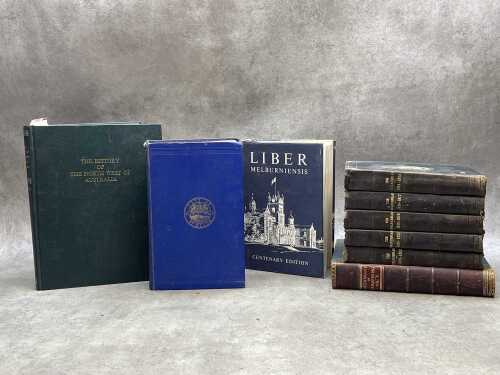 Nine vintage and antique books, mostly Melbourne related