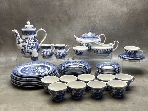 Churchwill 'Willow' porcelain part dinner setting