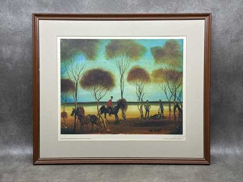 Kevin Charles (Pro) Hart (1928-2006), The Cattle Dogs Death, signed reproduction print
