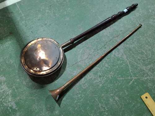 Two antique copper items