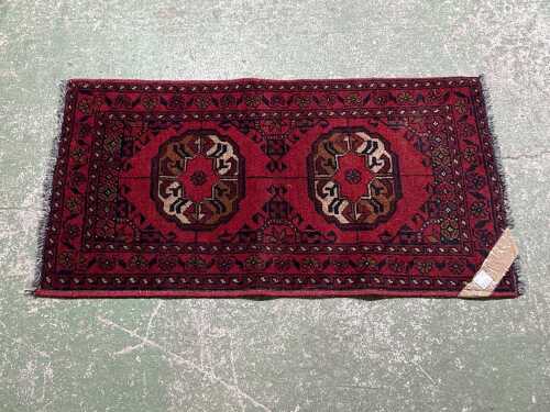 Vintage Turkmen Khal Mohammadi hand knotted wool rug