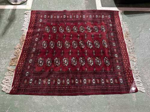 Vintage Turkmen Khal Mohammadi hand knotted wool and cotton rug
