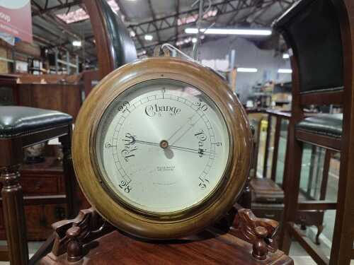 Vintage English wall barometer