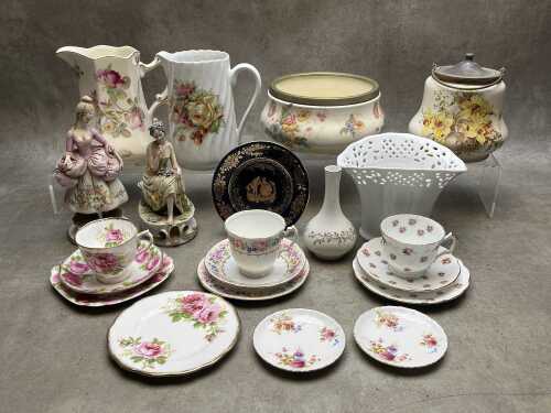Assorted porcelain including Capodimonte