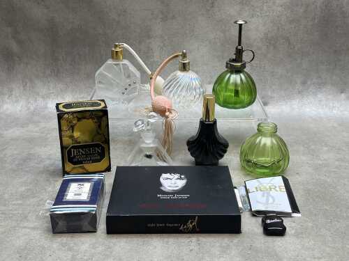 Perfumes and perfume glass bottles