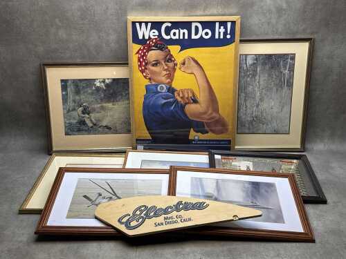 Assorted framed prints