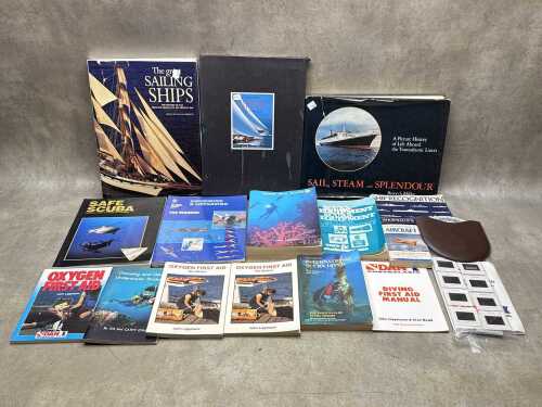 Sailing, aircraft and scuba diving reference books