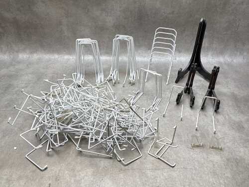 Group of wire stands in assorted sizes.