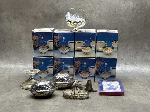 Assorted silver plate and metalware