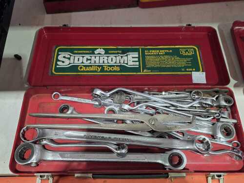 Assorted quality spanners and hand tools in Sidchrome metal case