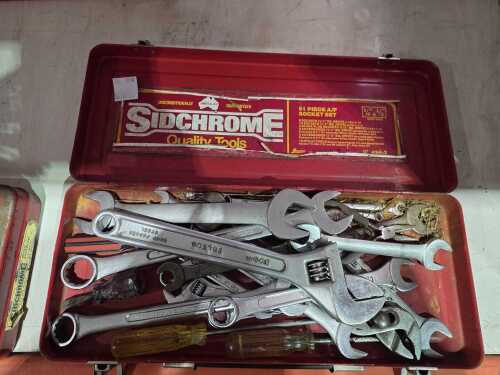 Assorted quality spanners and hand tools in Sidchrome metal case