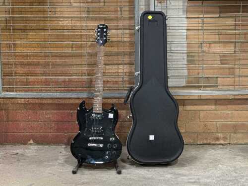 Epiphone SG electric guitar in hard case
