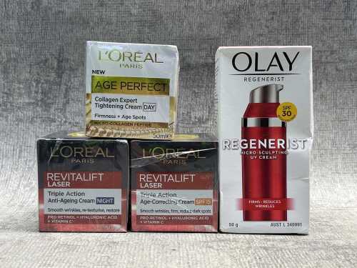 Group of Olay & L'Oreal products