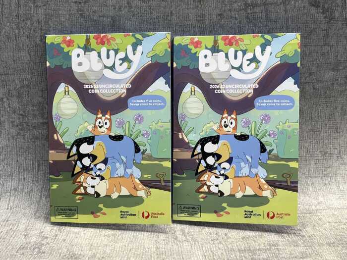 Two packs of Bluey collector coins