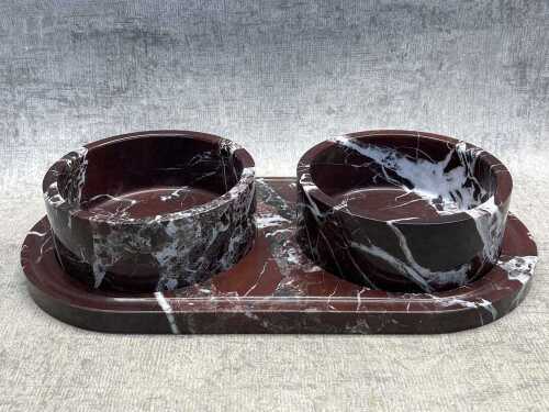 The Object Collective The Pucci Pet Bowls & Tray