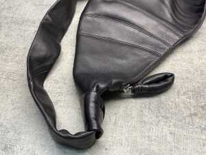 Designer-style brown handbag with stitch detail - 2
