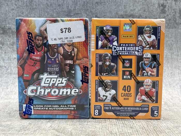 Two packs of sports trading cards