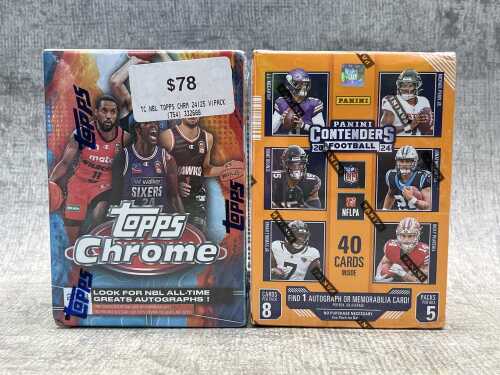 Two packs of sports trading cards