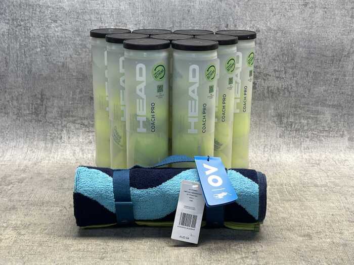 Nine packs of Head Coach Pro tennis balls