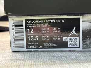Nike Air Jordan 4 Retro OG FC size 12 Men's - 5