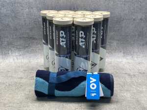 Nine packs of Dunlop Championship tennis balls