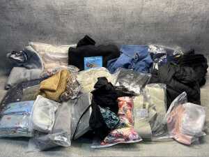 Group of assorted clothing & accessories