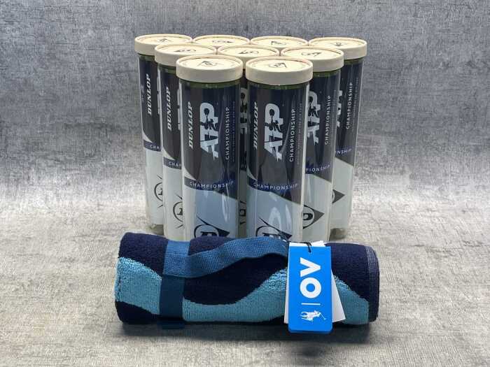 Nine packs of Dunlop Championship tennis balls