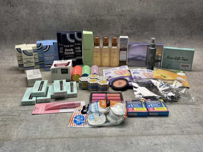 Group of beauty products