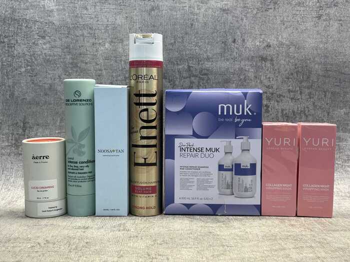 Group of beauty products