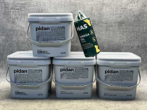 Four tubs of Pidan cat litter 5.2kg