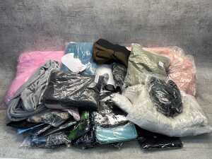 Group of assorted clothes & accessories