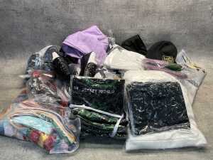 Group of assorted clothes & accessories