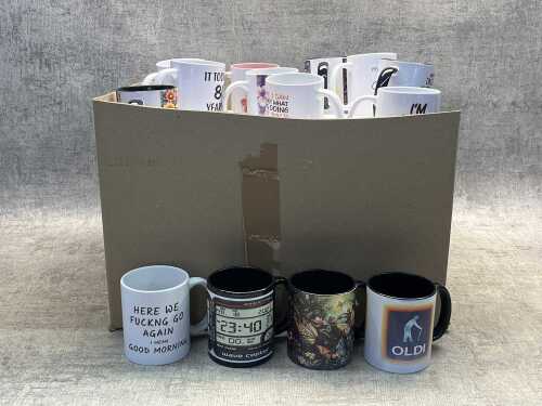 Group of novelty mugs