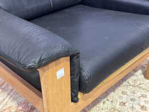 European mid-century four piece oak lounge suite in the style of Esko Pajamies' 'Bonanza' - 7