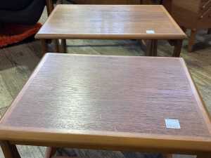 Kalmar mid-century teak nest of three side tables - 3
