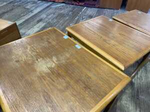 Kalmar mid-century teak nest of three side tables - 4