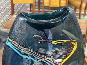 Dan Bergsma (American, 1951-2018), art glass pillow form vase - 2