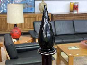 Mid-century cased glass Genie Bottle in aubergine - 2