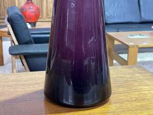 Mid-century cased glass Genie Bottle in aubergine - 3