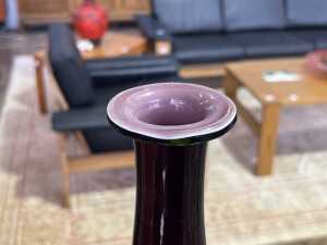 Mid-century cased glass Genie Bottle in aubergine - 4