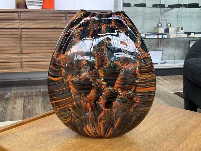Formia Murano art glass ovoid vase