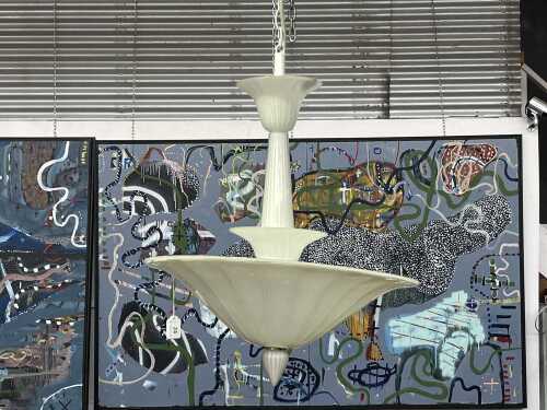 24 · Murano-inspired contemporary white glass pendant light