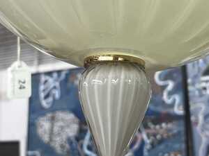 Murano-inspired contemporary white glass pendant light - 4